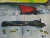 Tod im Meer, 2009, Acryl auf Baumwoll, 60cm x 80cm
